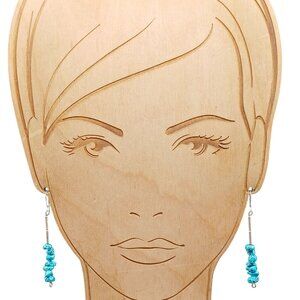 Vintage Stacked Turquoise Beaded Dangle Earrings